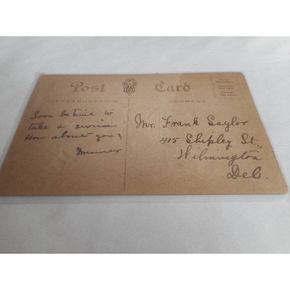 Vintage Easter Postcard unposted written on Daffodil Child peep - Picture 2 of 2